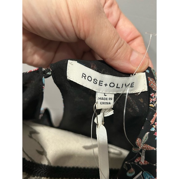 Rose + Olive Blouse Size Large, NWT Flare Sleeves - Picture 6 of 13